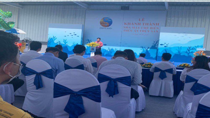 Free Land khánh thành Nhà máy chế biến thức ăn thủy sản tại Cà Mau